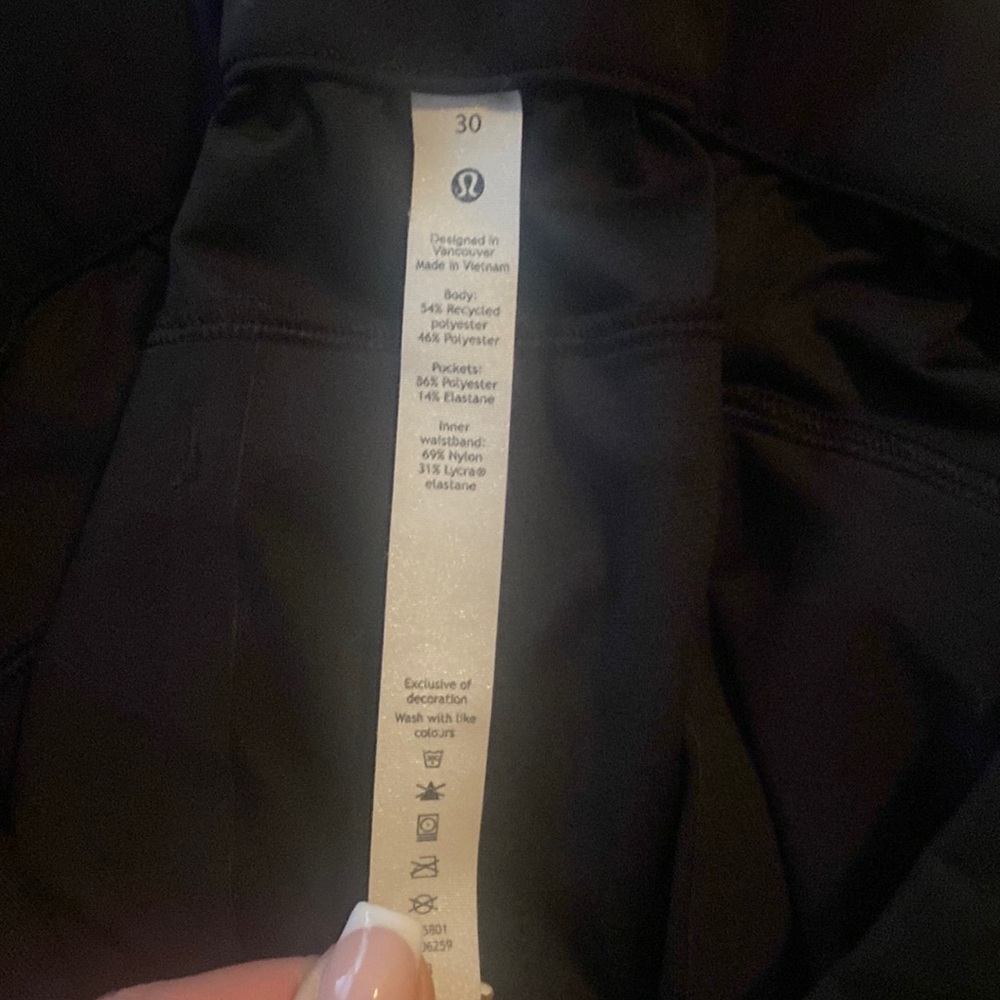 Lululemon Warpstreme high rise 7/8 jogger (black)